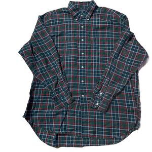 Ralph Lauren Golf Tilden Green Red Plaid Shirt Long Sleeve‎ Relaxed Mens XL